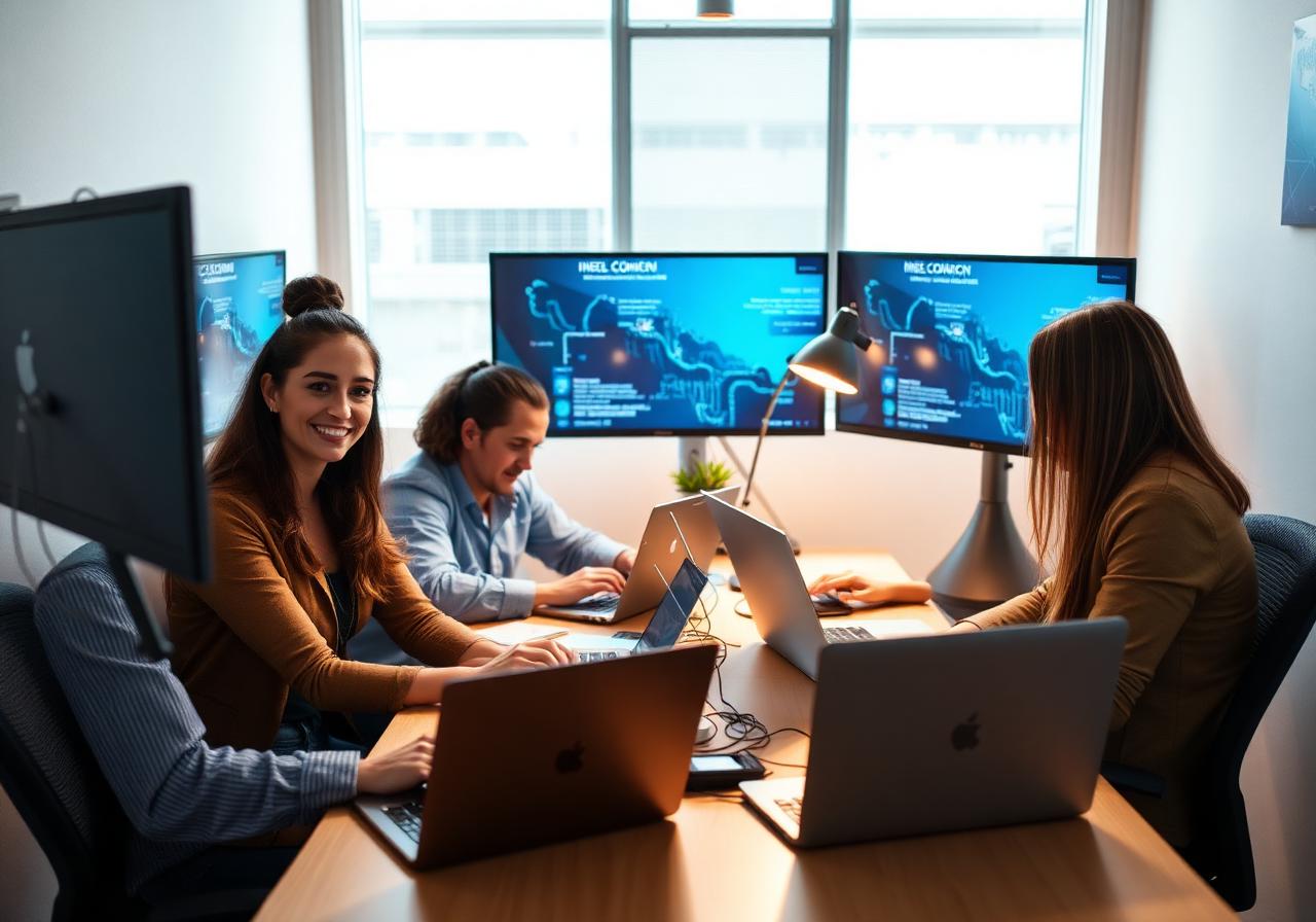 Profissional trabalhando em home office com notebook