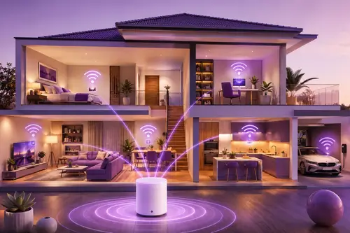 Casa com Wi-Fi forte em todos os cômodos